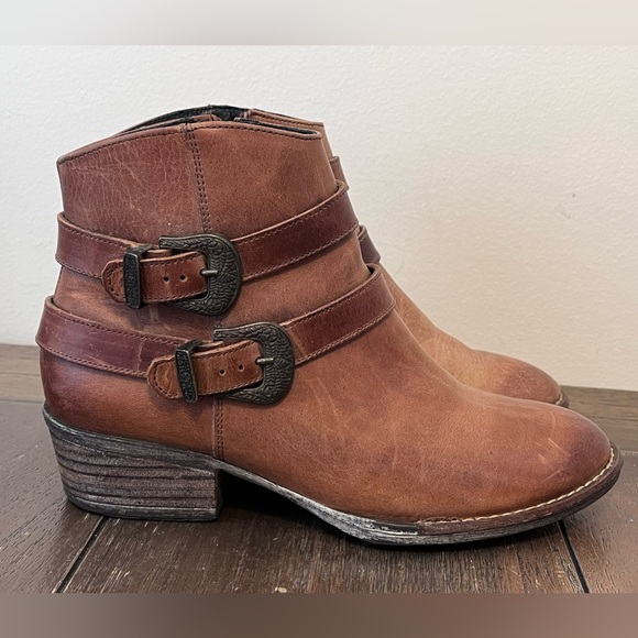 Sterling River Double Buckle Western Boots Booties Women size 8.5 Made in Mexico - Picture 1 of 12